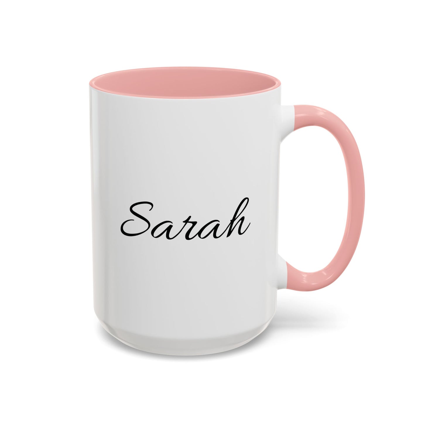 Gracefully Unbothered™ “Elegance & Zero Drama” 11oz & 15oz Ceramic Mug – Pink & Black Accent Handle