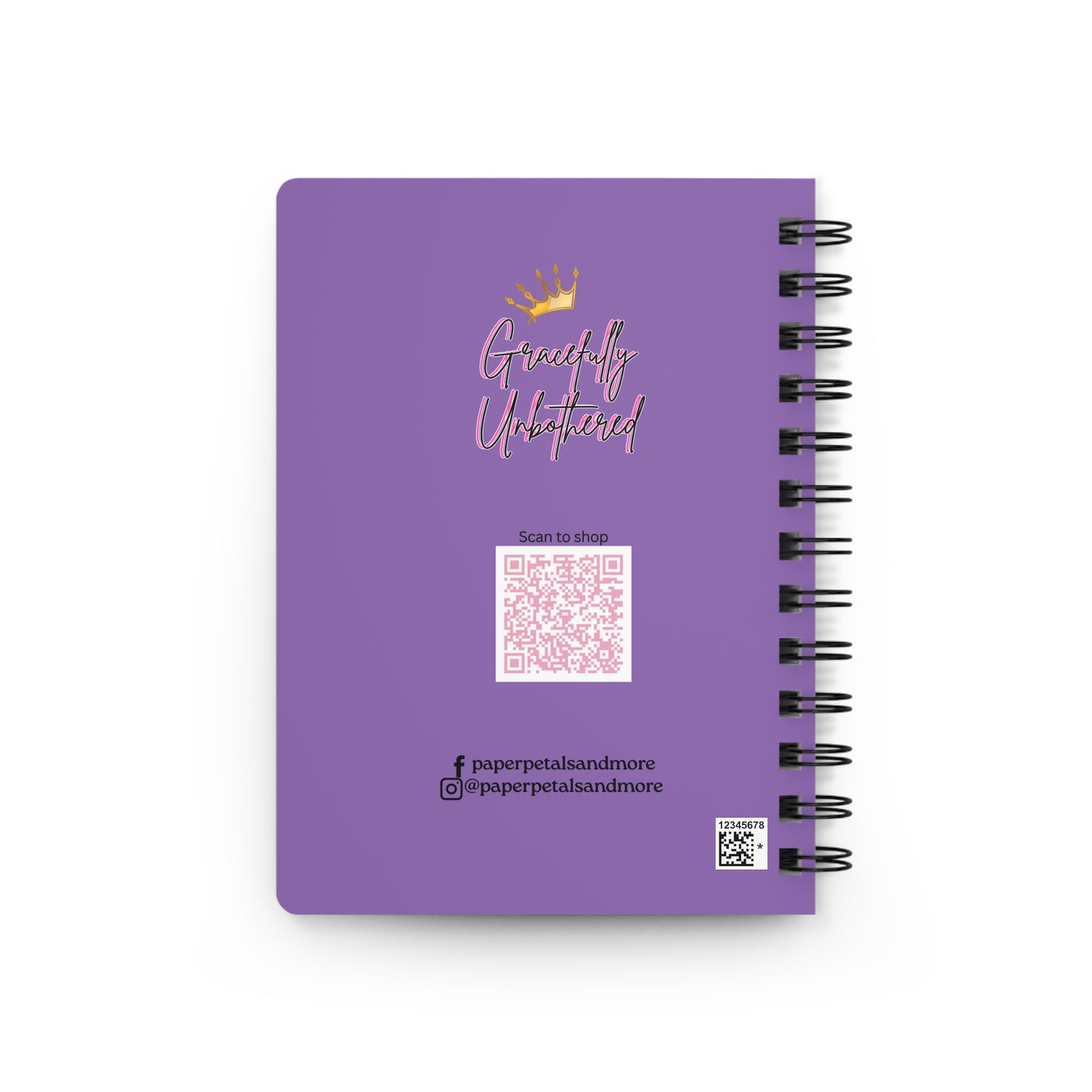 Gracefully Unbothered™ Empowerment Purple Journal “Where Grace Meets Greatness”