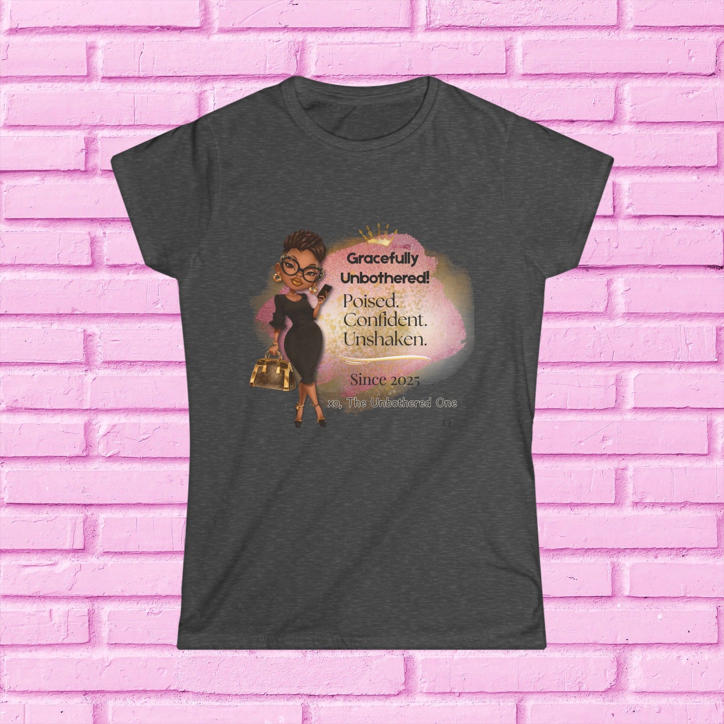 Gracefully Unbothered™ Poised & Confident Women's Empowerment Relaxed-Fit Graphic T-Shirt