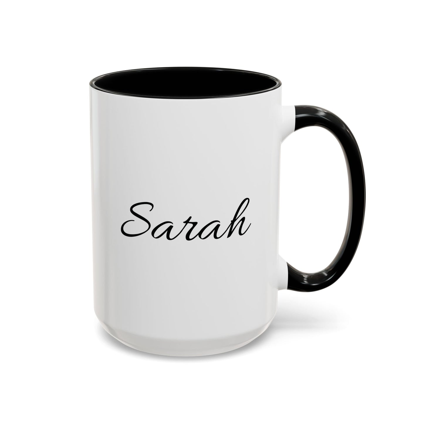 Gracefully Unbothered™ “Elegance & Zero Drama” 11oz & 15oz Ceramic Mug – Pink & Black Accent Handle