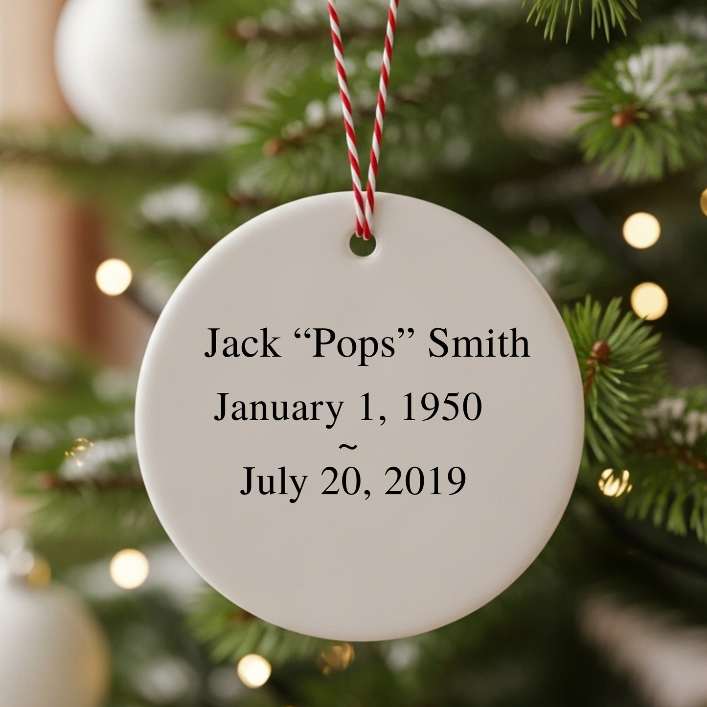 Christmas in Heaven Memorial Ornament Personalized Remembrance Keepsake Gift