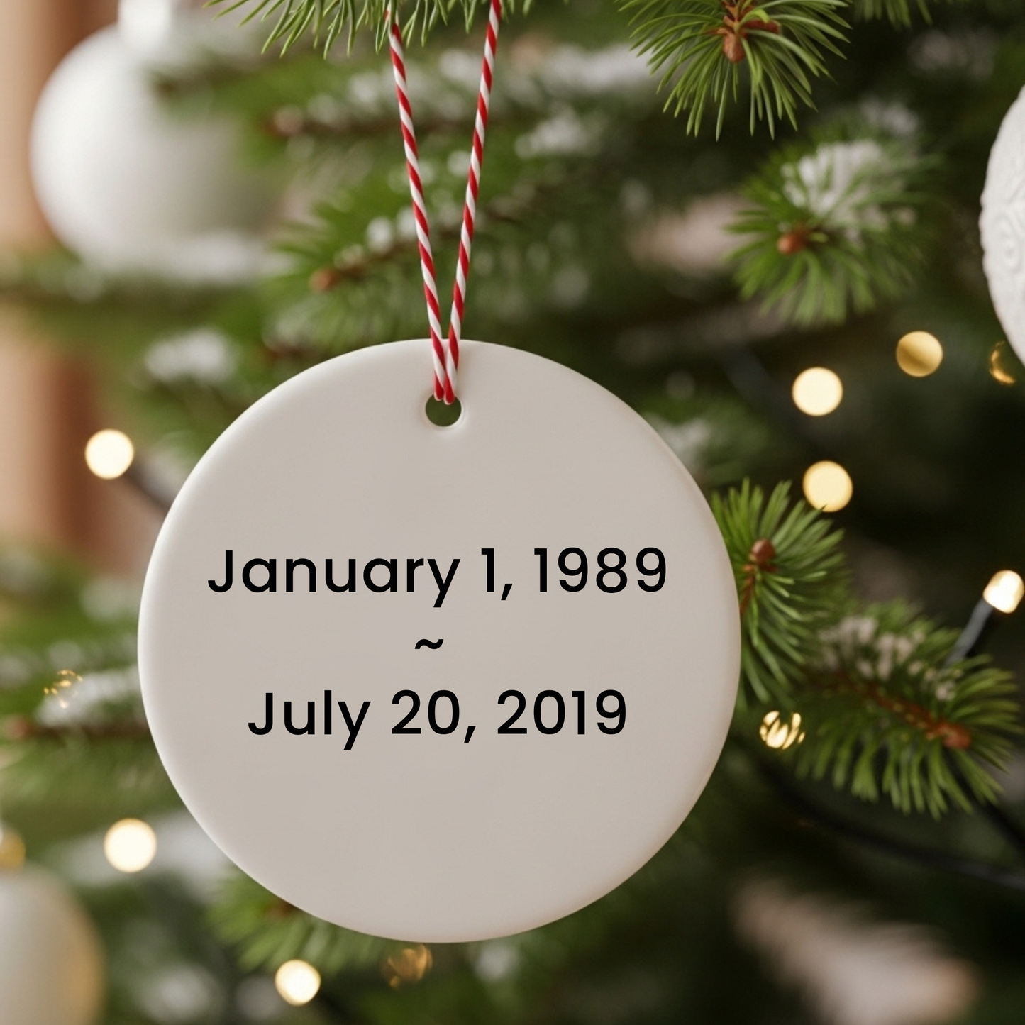 Always In Our Hearts Memorial Ornament – Personalized Angel Wings Photo Keepsake Gift