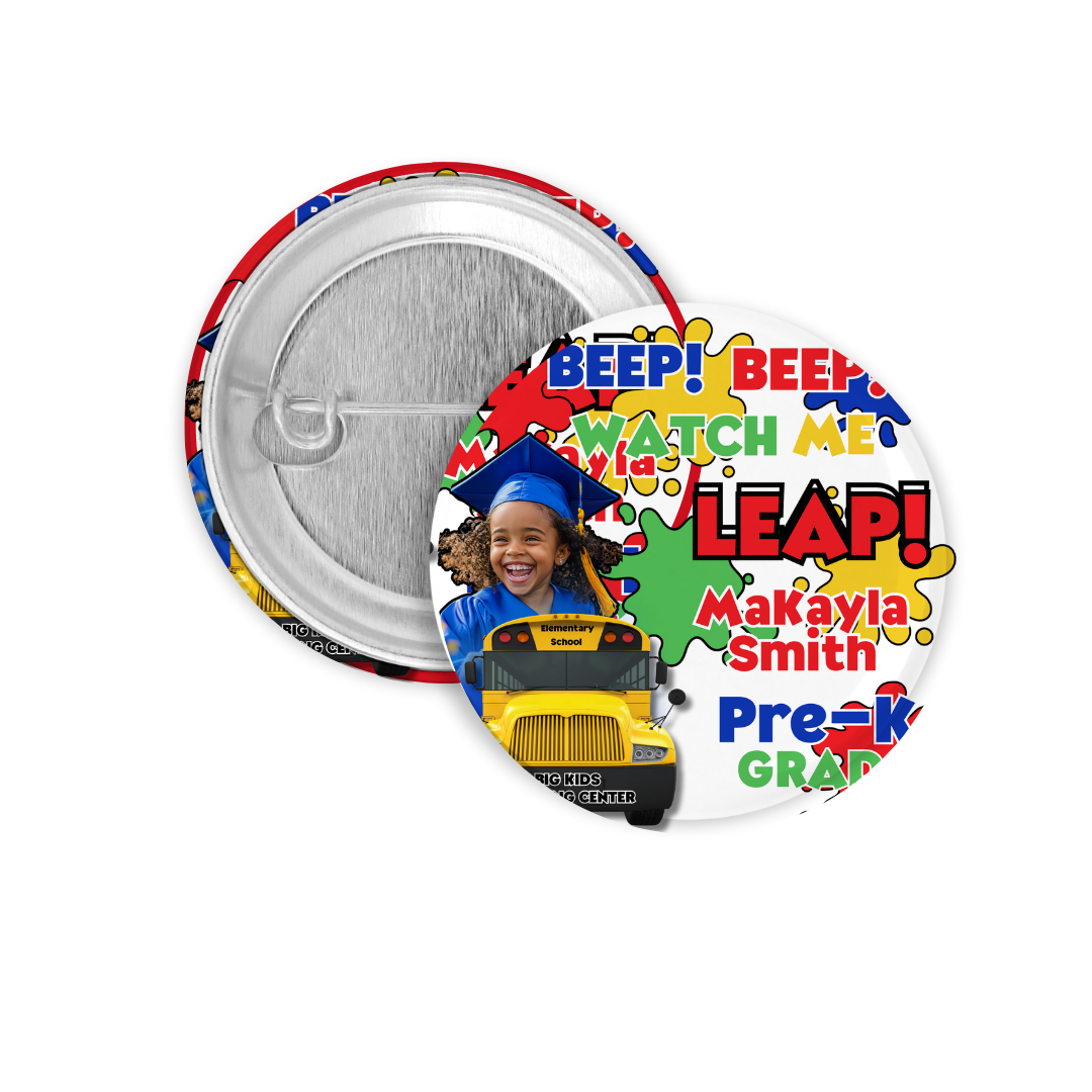 Beep! Beep! Pre-K Grad Button 6pk