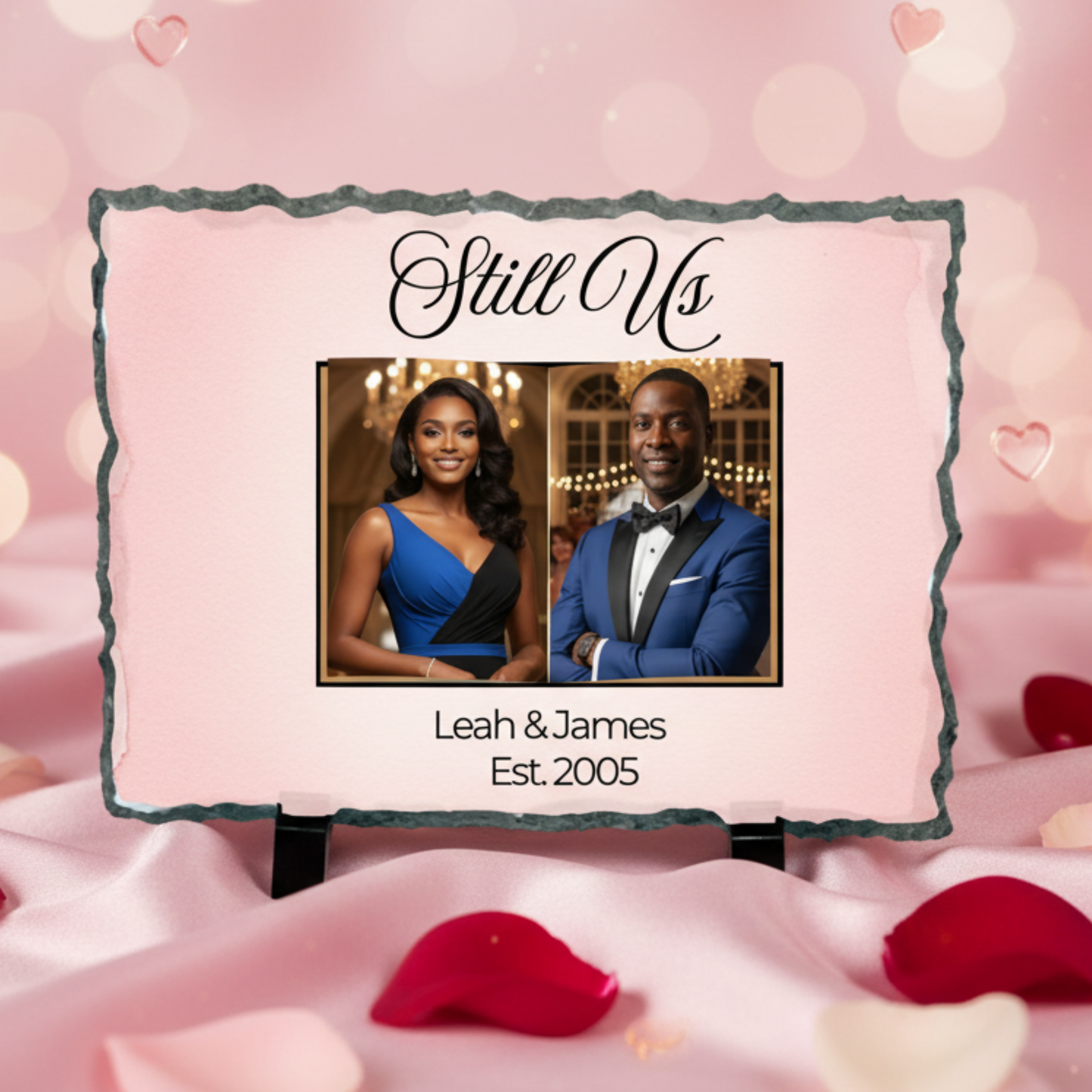 Still Us Slate - Personalized Photo Keepsake Plaque | Memorial & Wedding Gift