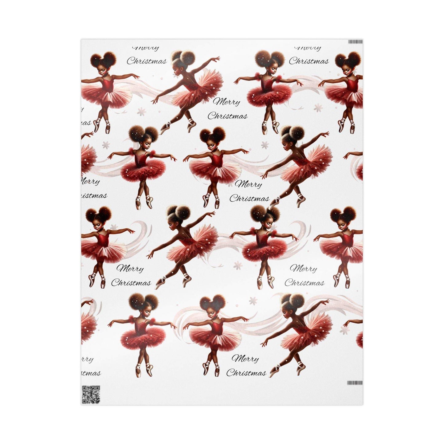 Holiday Gift Wrap, African American Ballet-Themed Wrapping Papers for Unique Gift-Giving, Party Supplies, Personalized Wrapping, Dance Lover Gifts