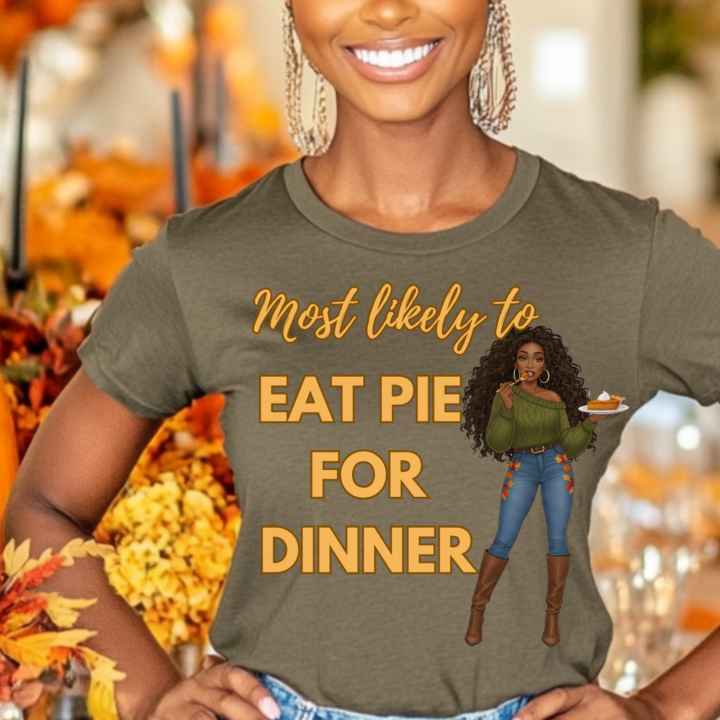 Friendsgiving Most Likely To… Funny Thanksgiving T-Shirts for Men & Women | Matching Friendsgiving Shirts