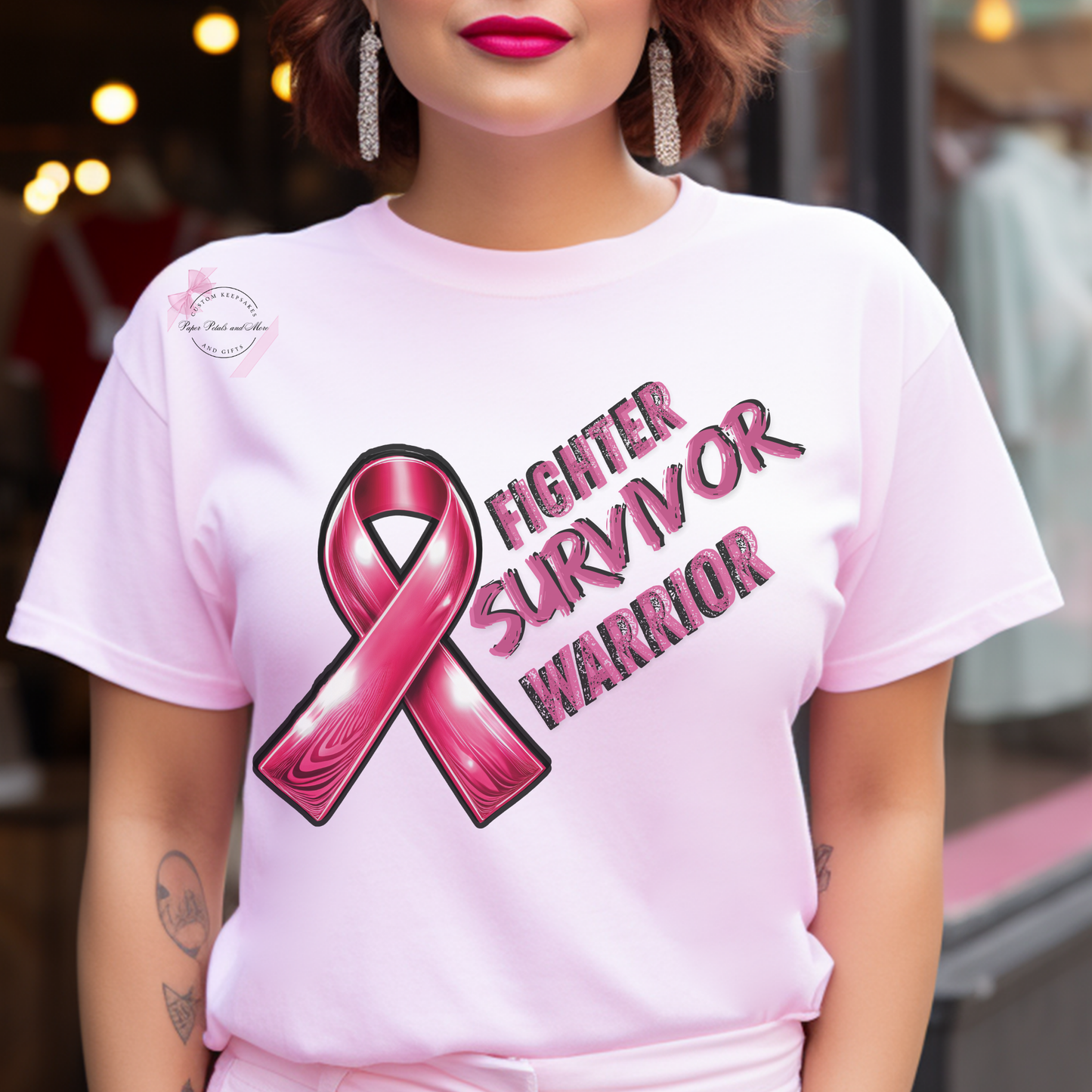 Breast Cancer Awareness Fighter Survivor Warrior T-Shirt