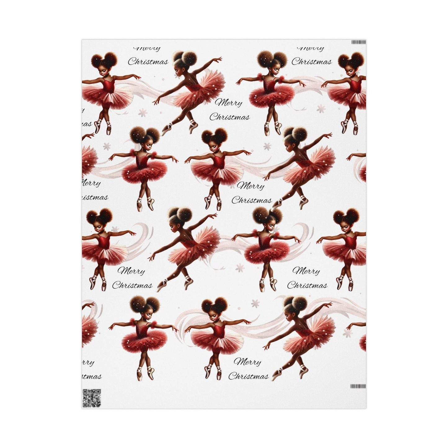 Holiday Gift Wrap, African American Ballet-Themed Wrapping Papers for Unique Gift-Giving, Party Supplies, Personalized Wrapping, Dance Lover Gifts