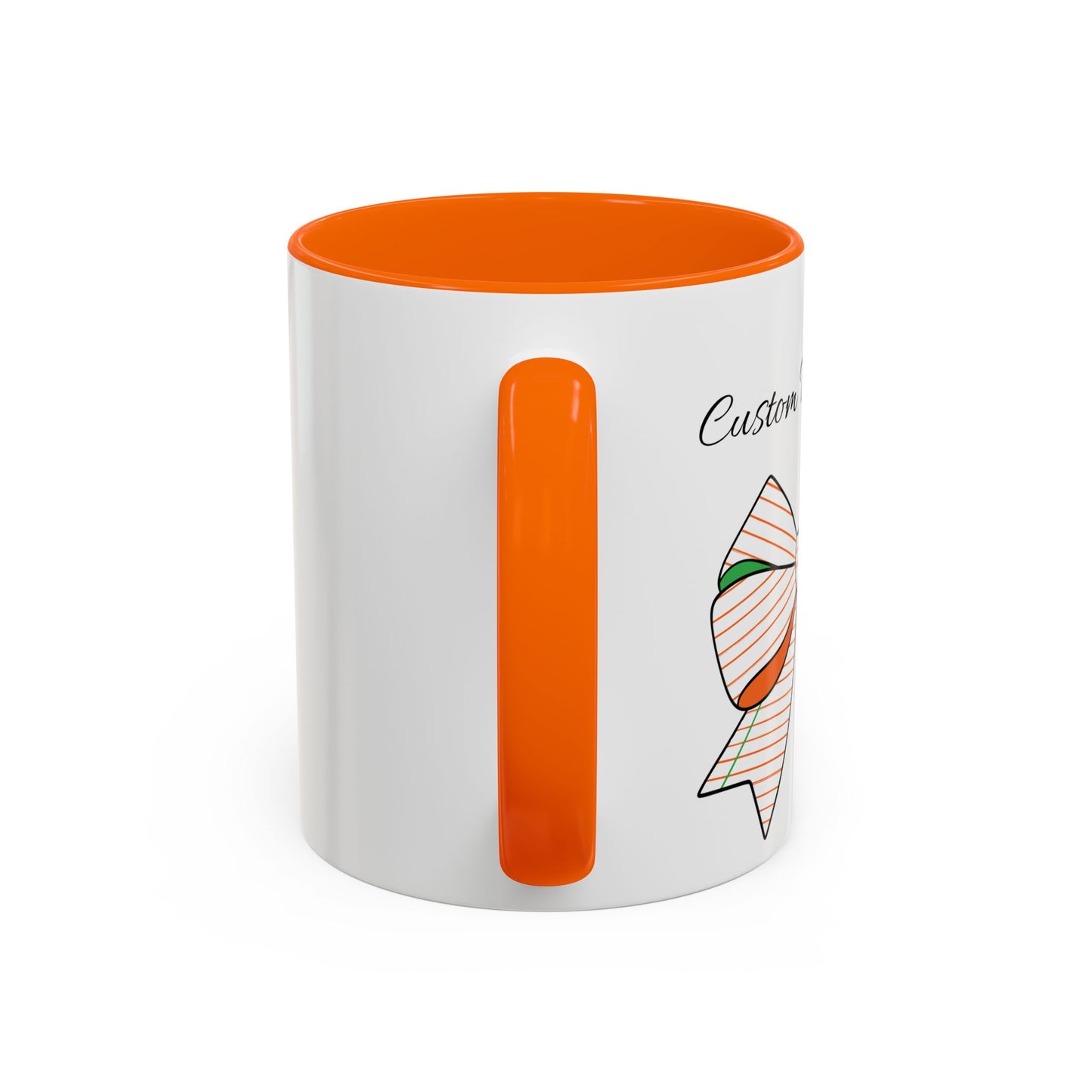 Teacher/Team Personalized Accent Coffee Mug with Colored Bow