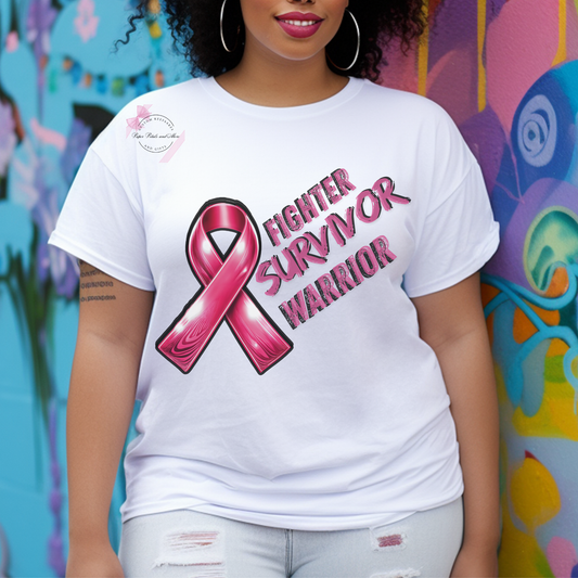 Breast Cancer Awareness Fighter Survivor Warrior T-Shirt