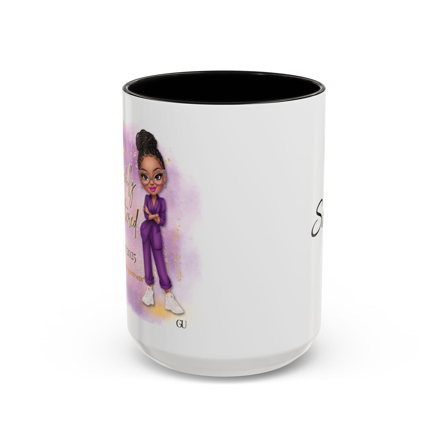 Gracefully Unbothered™ Pink Accent Mug – “Zero Drama” Chic Coffee Cup (11oz & 15oz)
