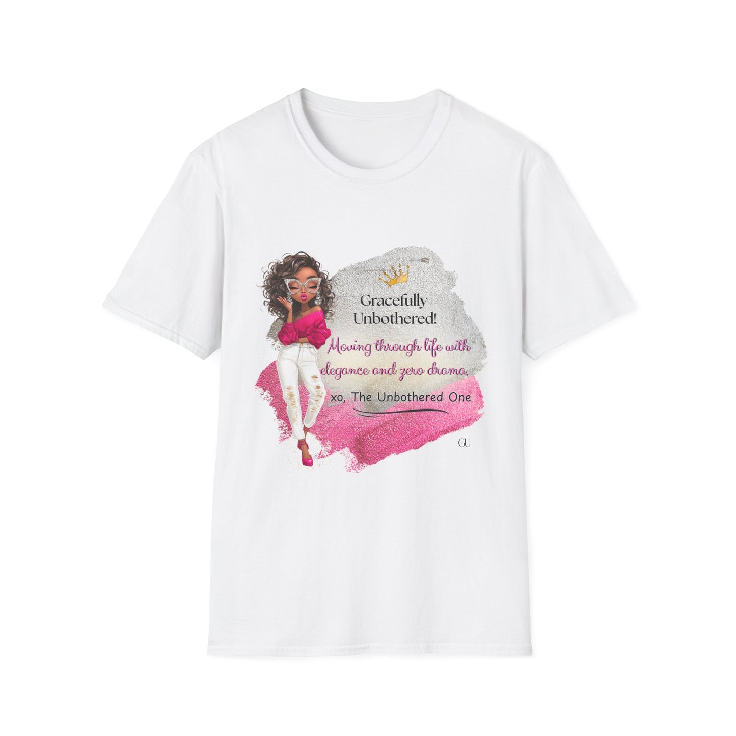 Gracefully Unbothered™ Fuchsia Queen T-Shirt – Chic Women’s Empowerment Tee