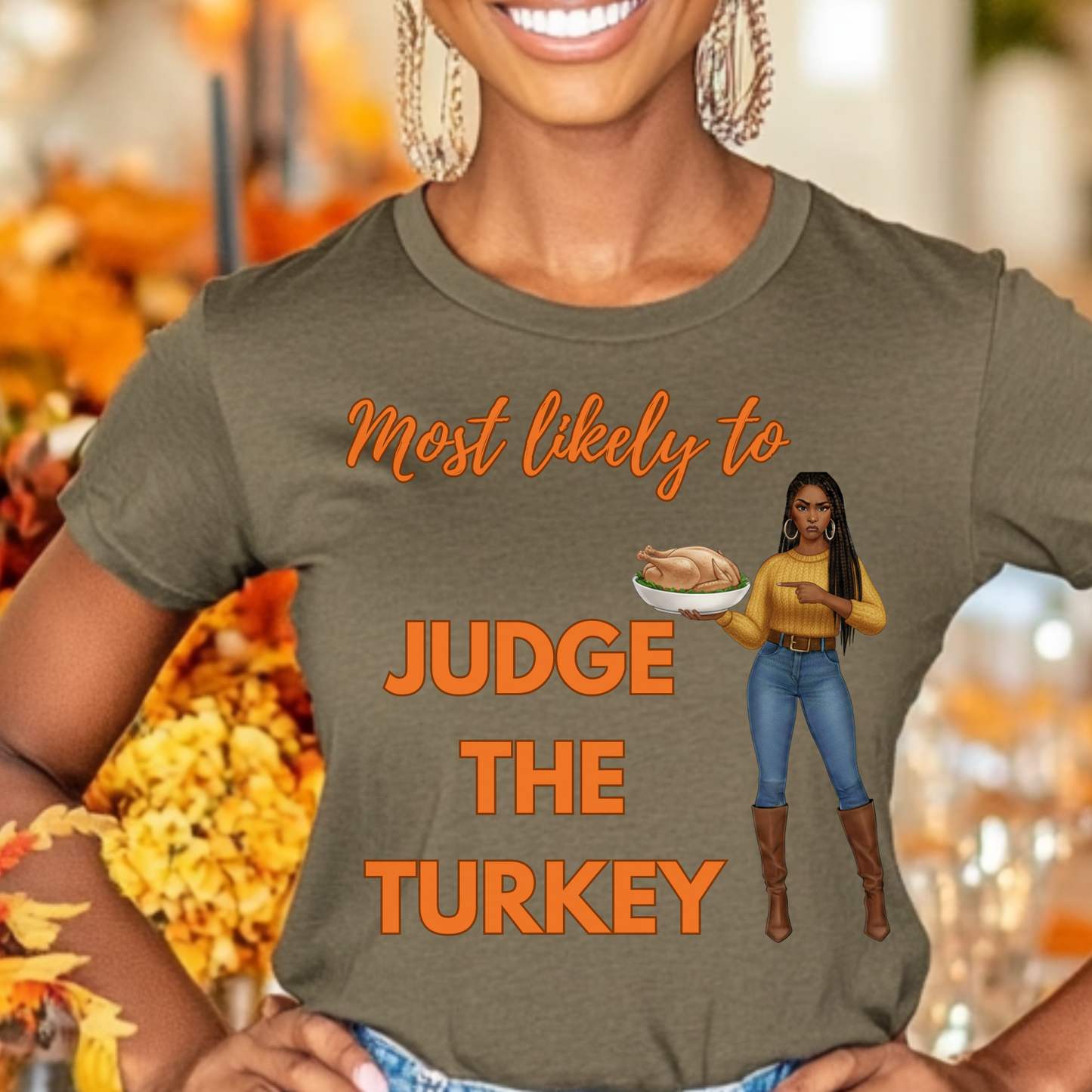 Friendsgiving Most Likely To… Funny Thanksgiving T-Shirts for Men & Women | Matching Friendsgiving Shirts
