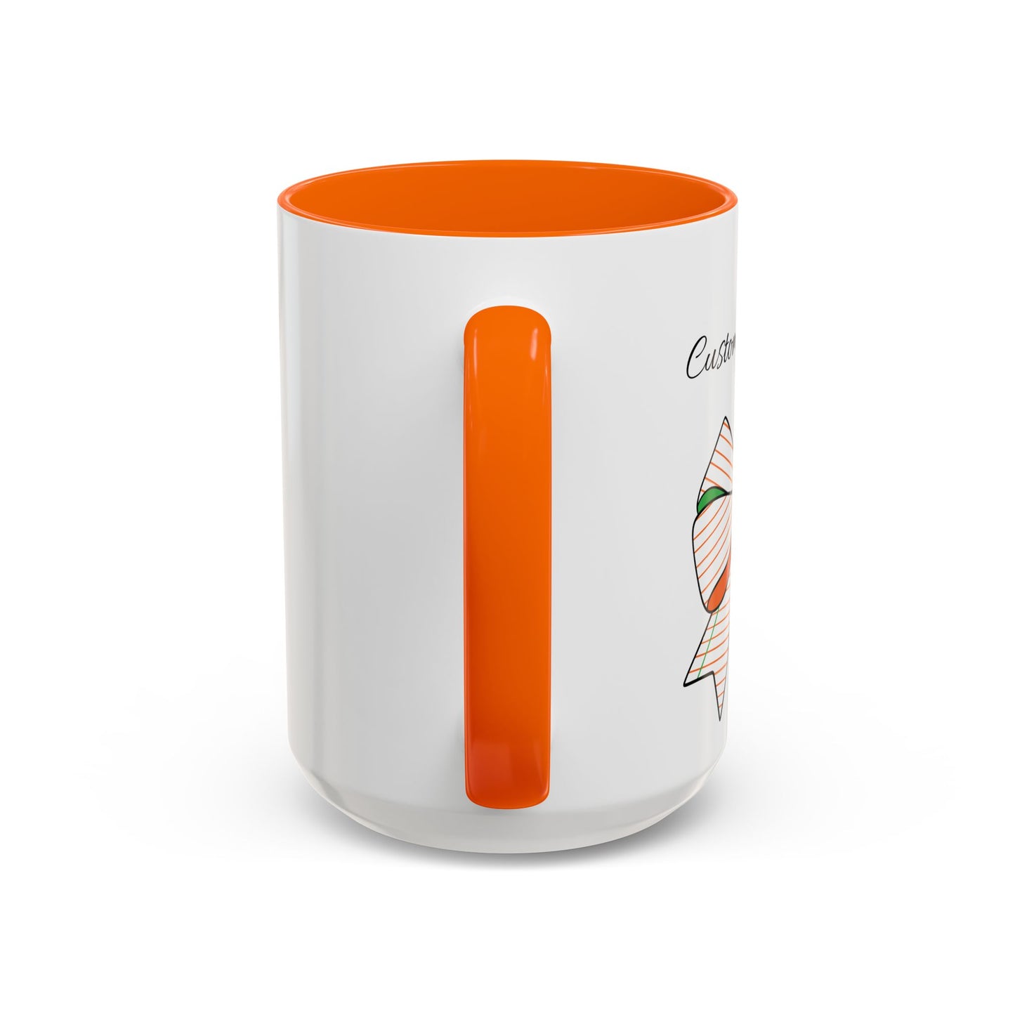 Teacher/Team Personalized Accent Coffee Mug with Colored Bow