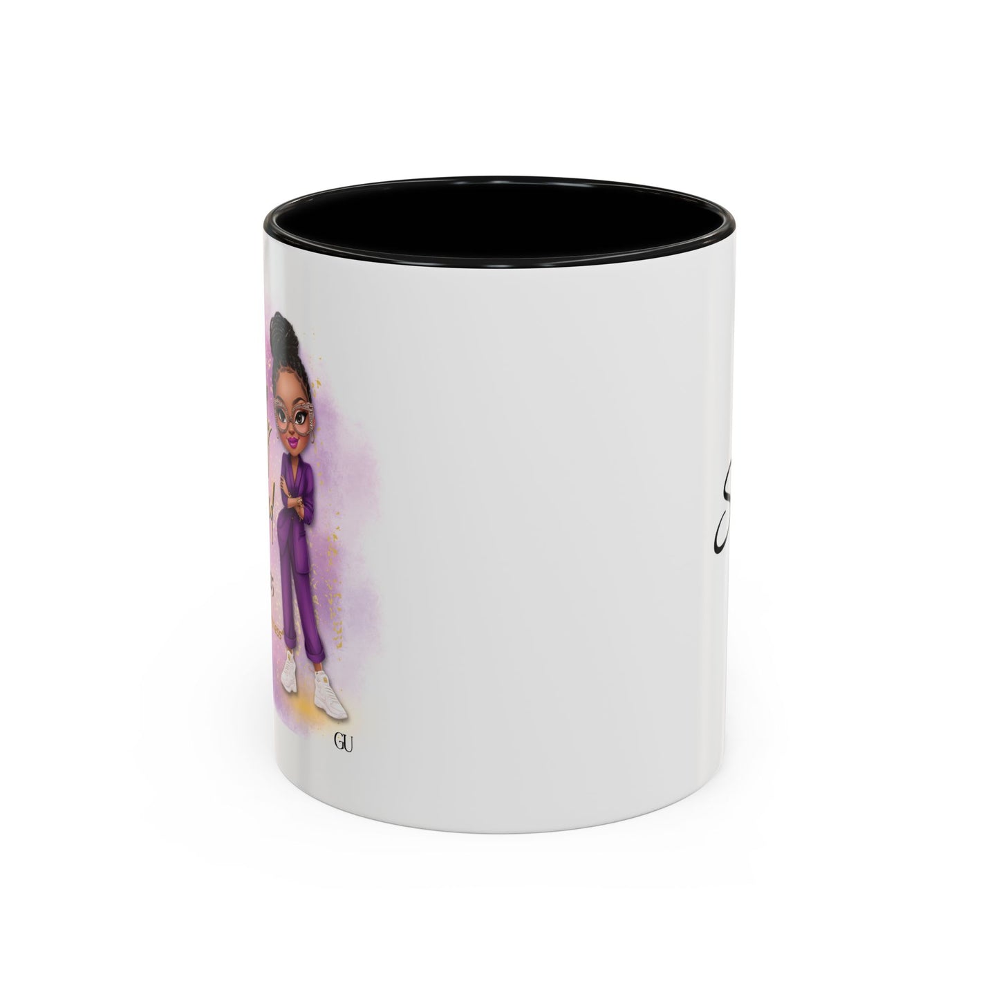 Gracefully Unbothered™ Pink Accent Mug – “Zero Drama” Chic Coffee Cup (11oz & 15oz)