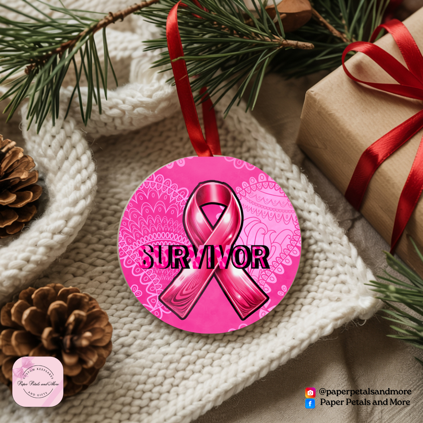 Breast Cancer Awareness Survivor Deluxe Bundle – Hoodie, T-Shirt, Blanket, Pillow & Ornament Set
