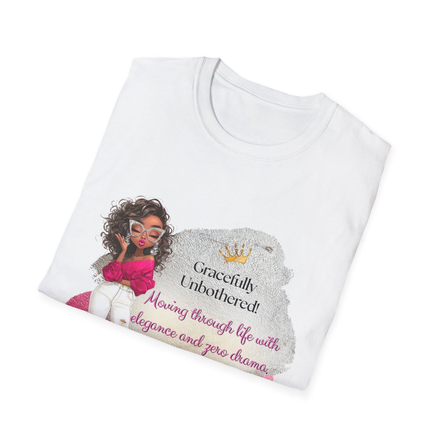 Gracefully Unbothered™ Fuchsia Queen T-Shirt – Chic Women’s Empowerment Tee