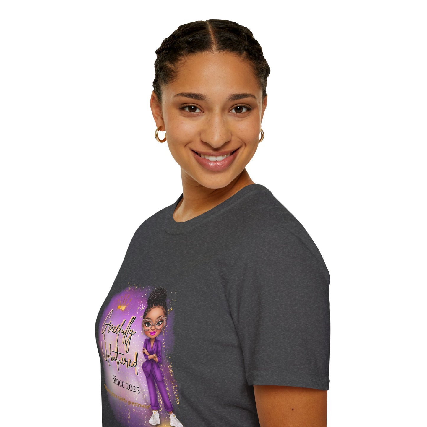 Gracefully Unbothered T-Shirt, Women's Empowerment Relaxed-Fit Graphic T-Shirt