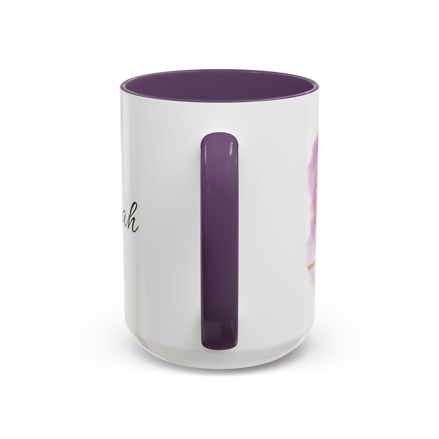 Gracefully Unbothered™ Pink Accent Mug – “Zero Drama” Chic Coffee Cup (11oz & 15oz)