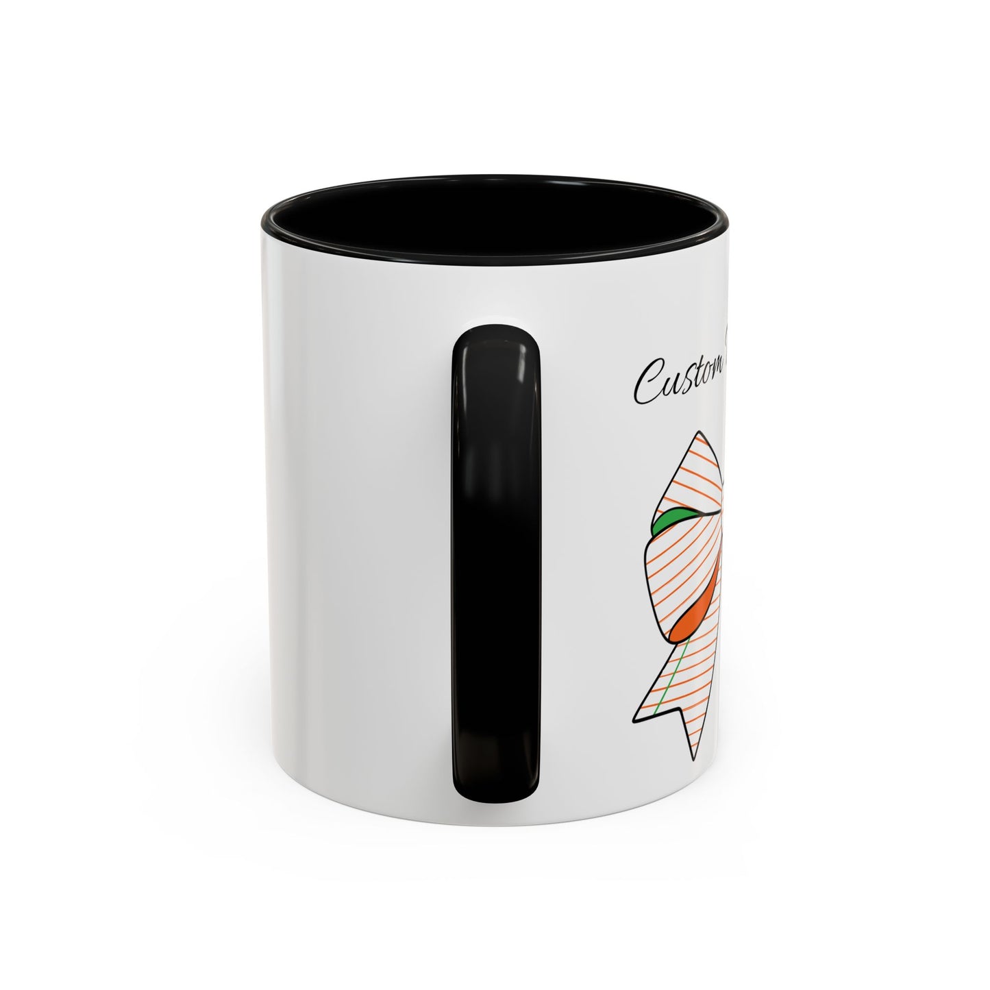 Teacher/Team Personalized Accent Coffee Mug with Colored Bow