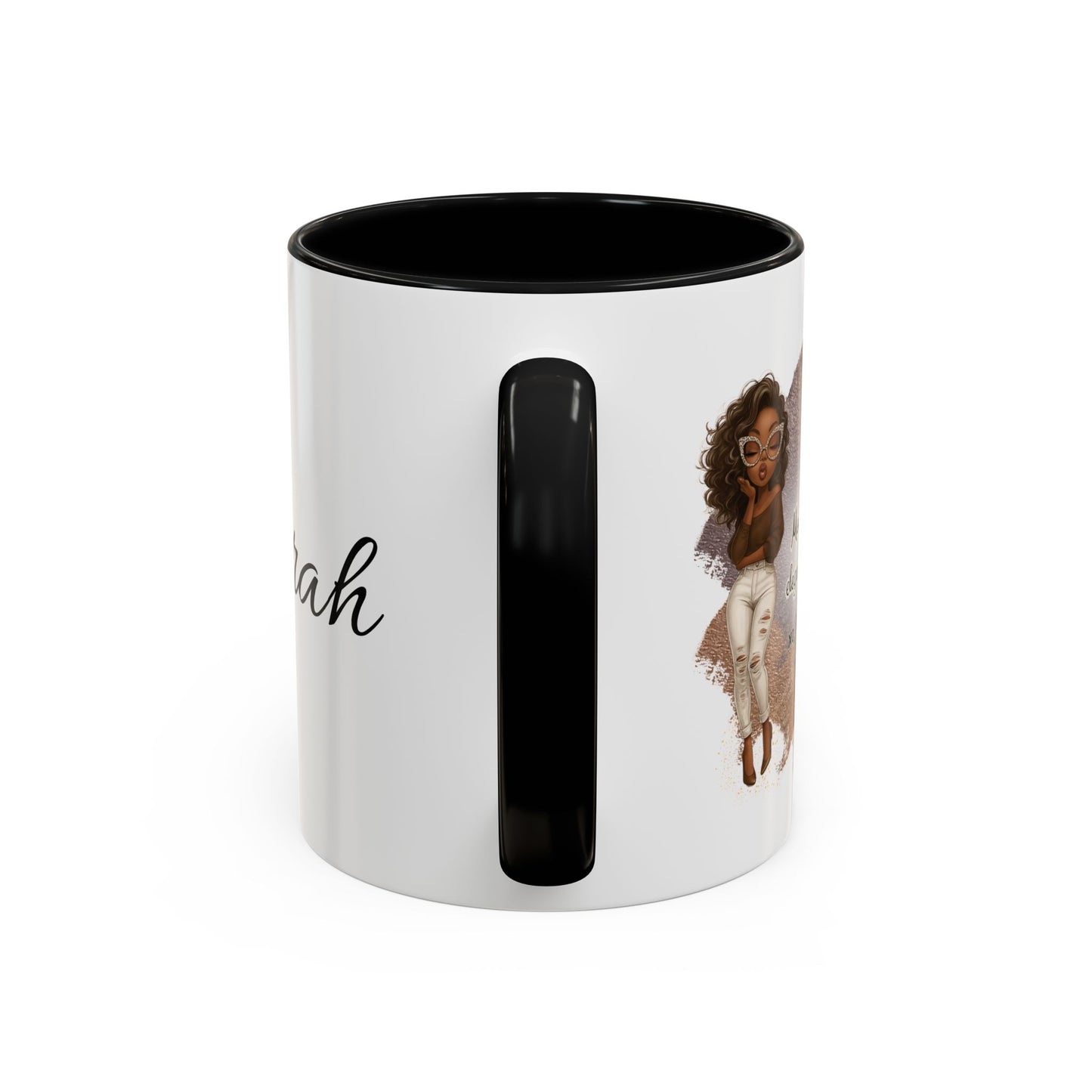Gracefully Unbothered™ “Zero Drama” Accent Coffee Mug  11oz & 15oz (Mocha Queen Edition)
