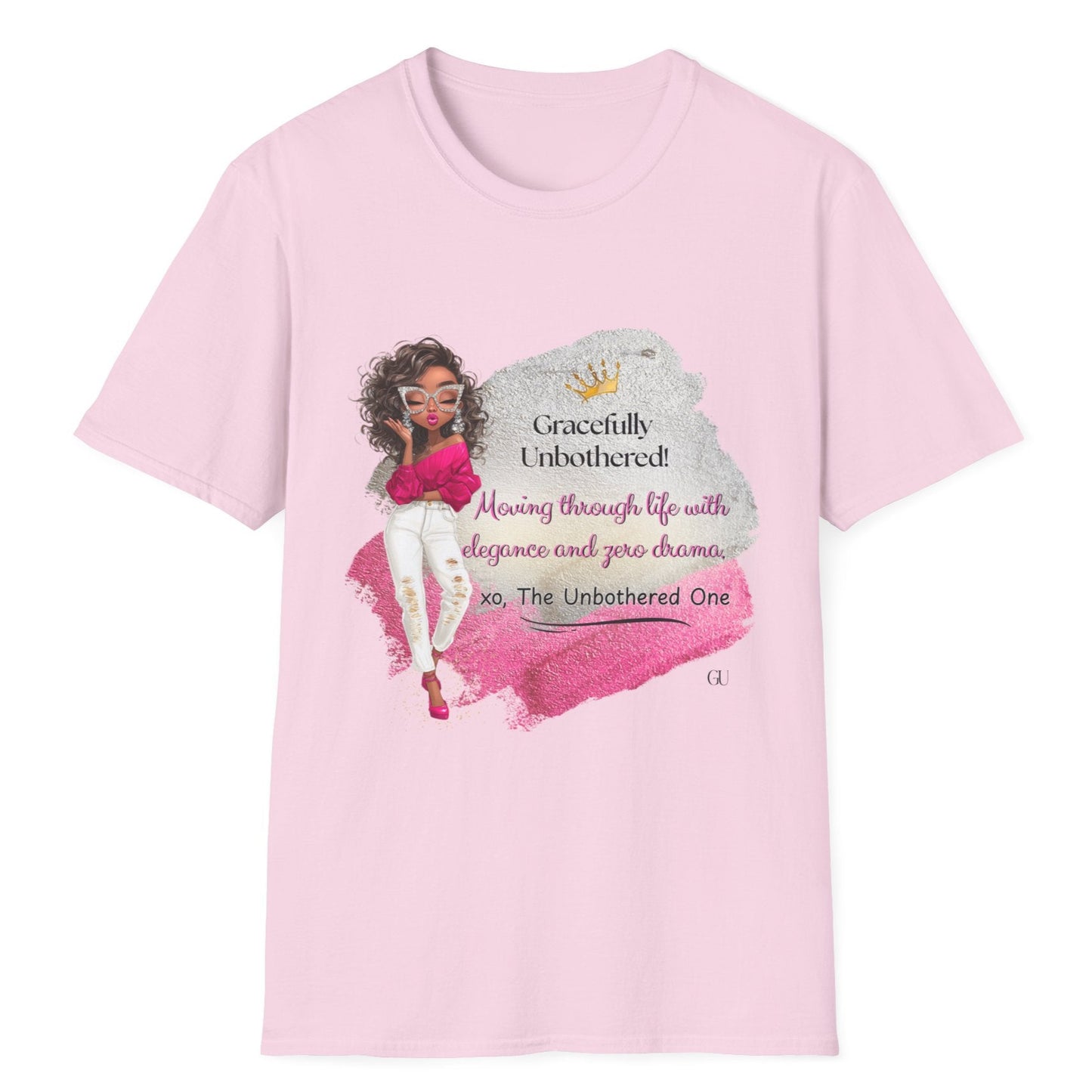 Gracefully Unbothered™ Fuchsia Queen T-Shirt – Chic Women’s Empowerment Tee