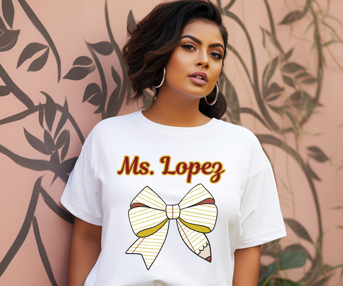 “Custom Teacher Bow Spirit Bundle |T-Shirt, Tote, Tumbler or Mug + FREE Mouse Pad”