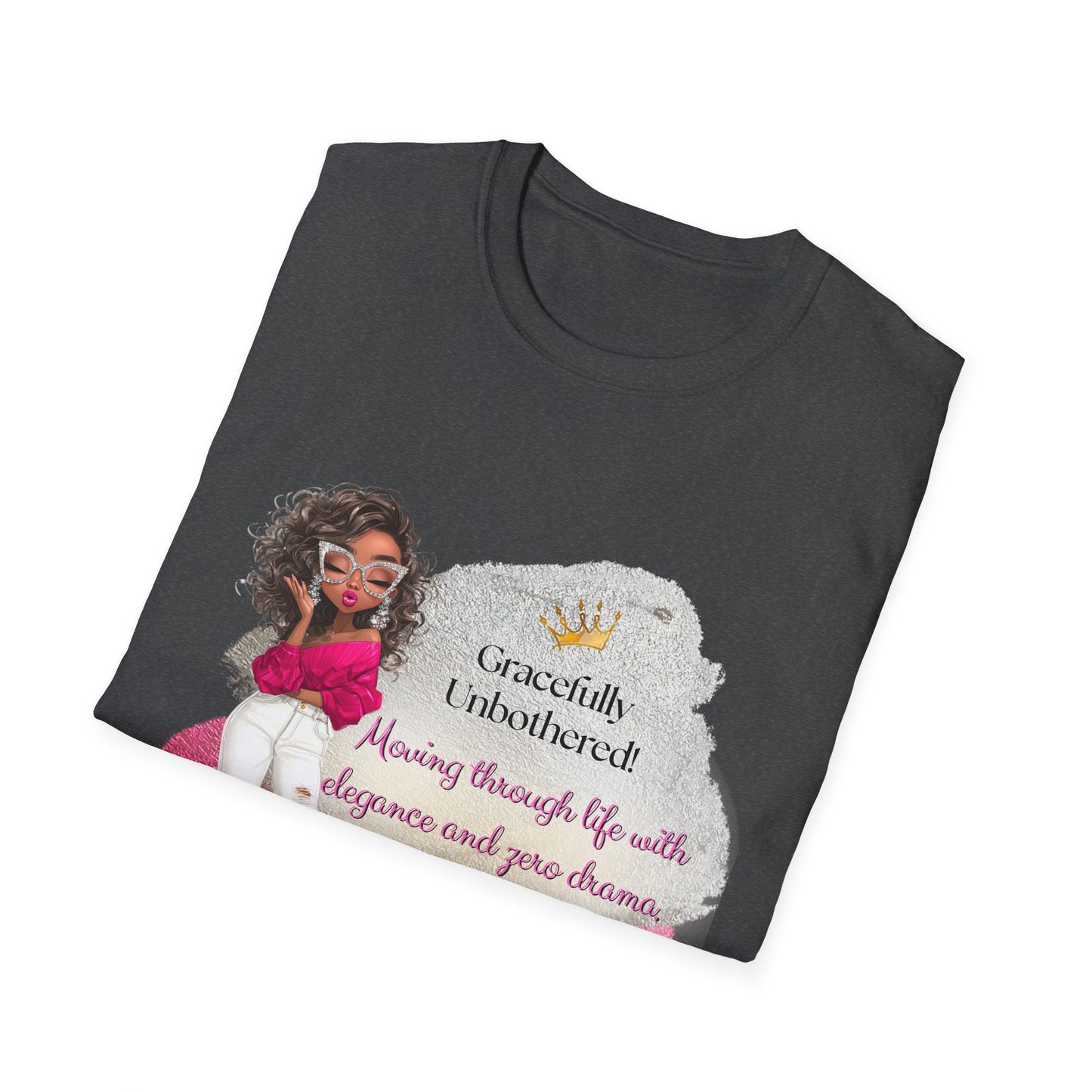 Gracefully Unbothered™ Fuchsia Queen T-Shirt – Chic Women’s Empowerment Tee