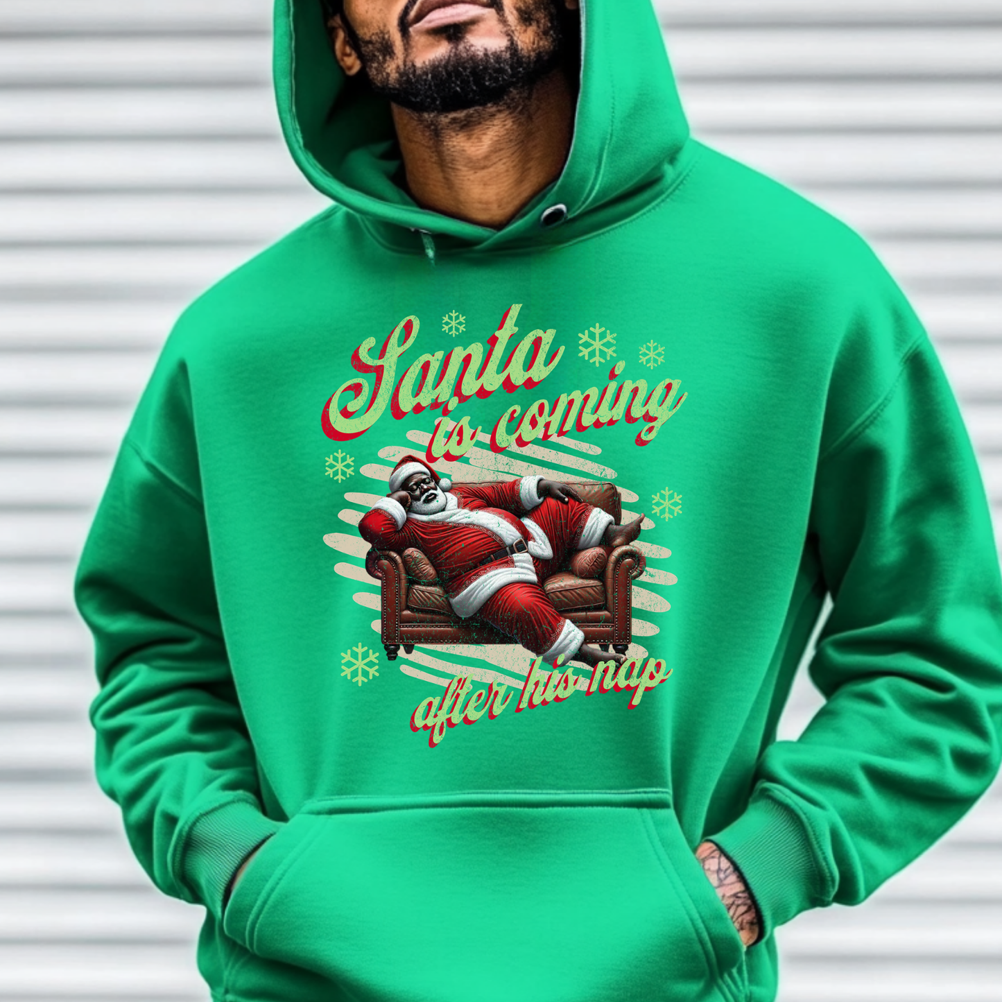Santa is Coming After His Nap Hoodie