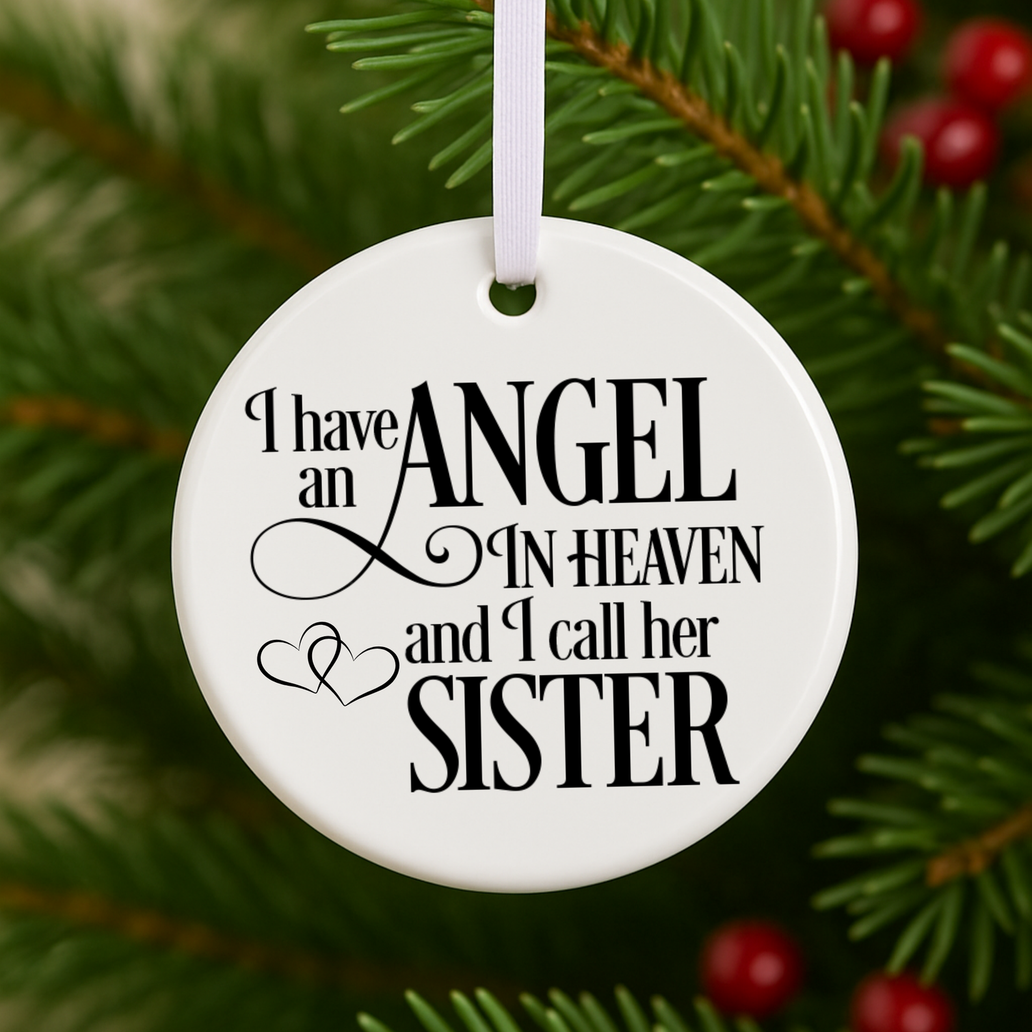 I Have an Angel in Heaven Personalized Memorial Ornament Keepsake Gift | Wife, Mom, Dad, Sister, Auntie