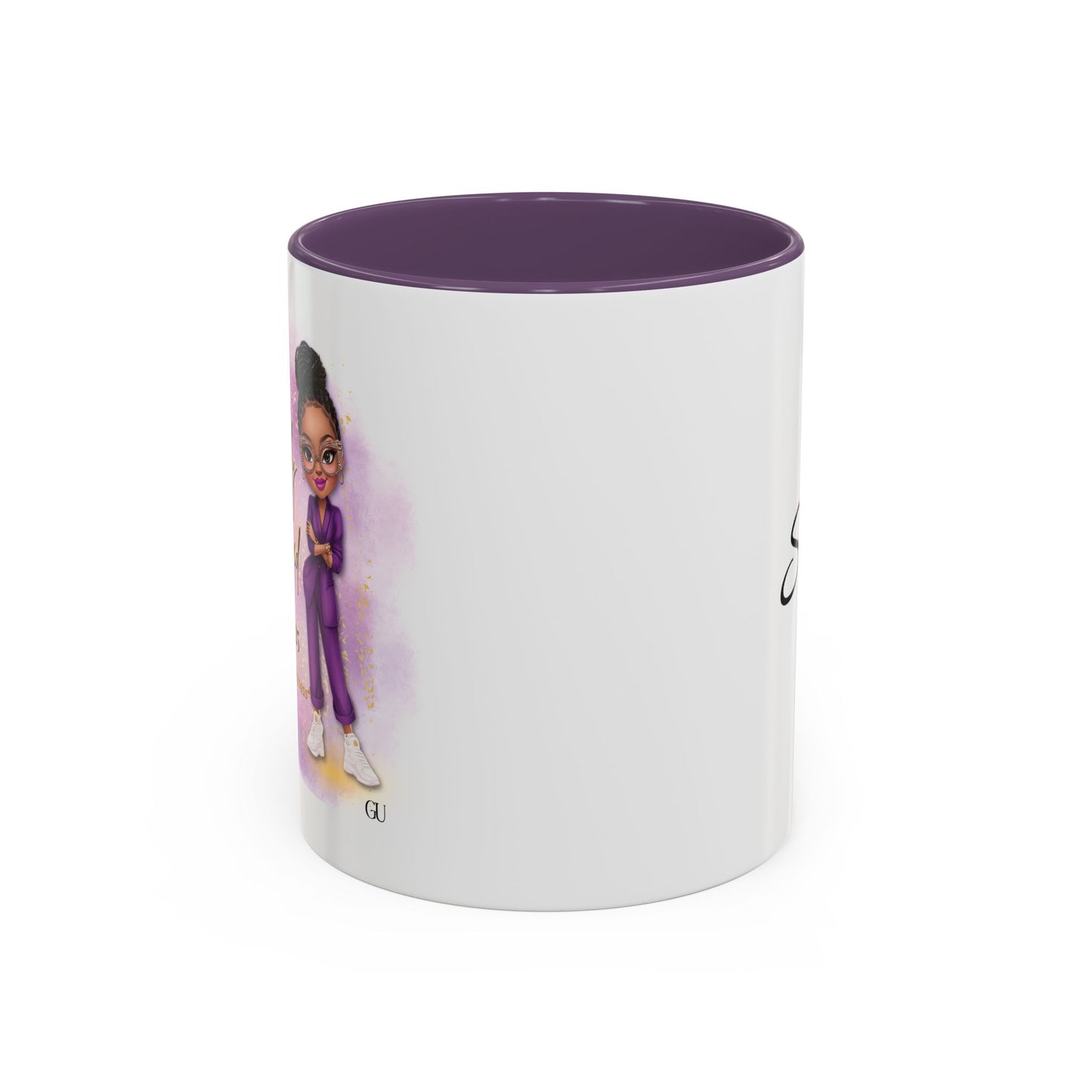 Gracefully Unbothered™ Pink Accent Mug – “Zero Drama” Chic Coffee Cup (11oz & 15oz)