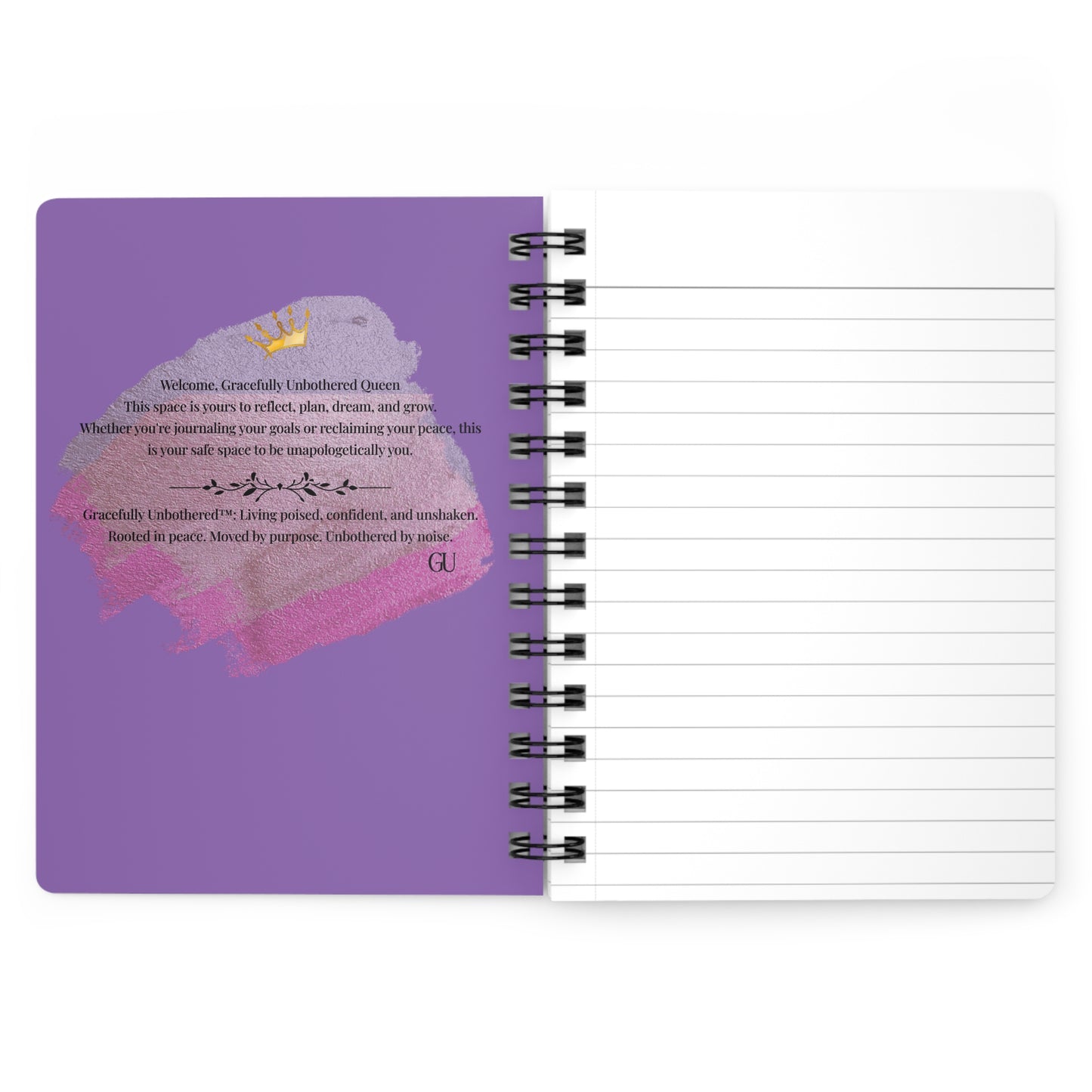 Gracefully Unbothered™ Empowerment Purple Journal “Where Grace Meets Greatness”