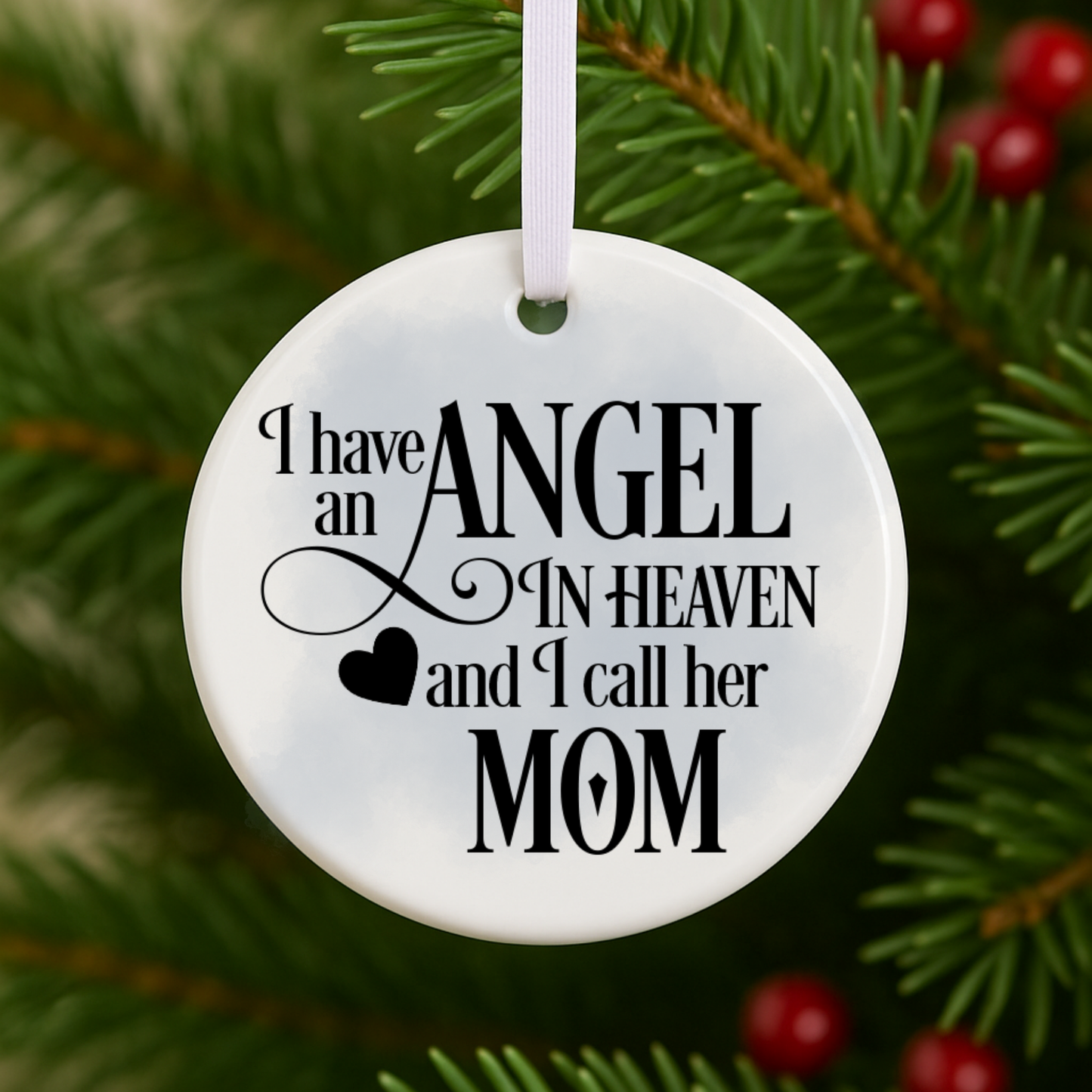 I Have an Angel in Heaven Personalized Memorial Ornament Keepsake Gift | Wife, Mom, Dad, Sister, Auntie