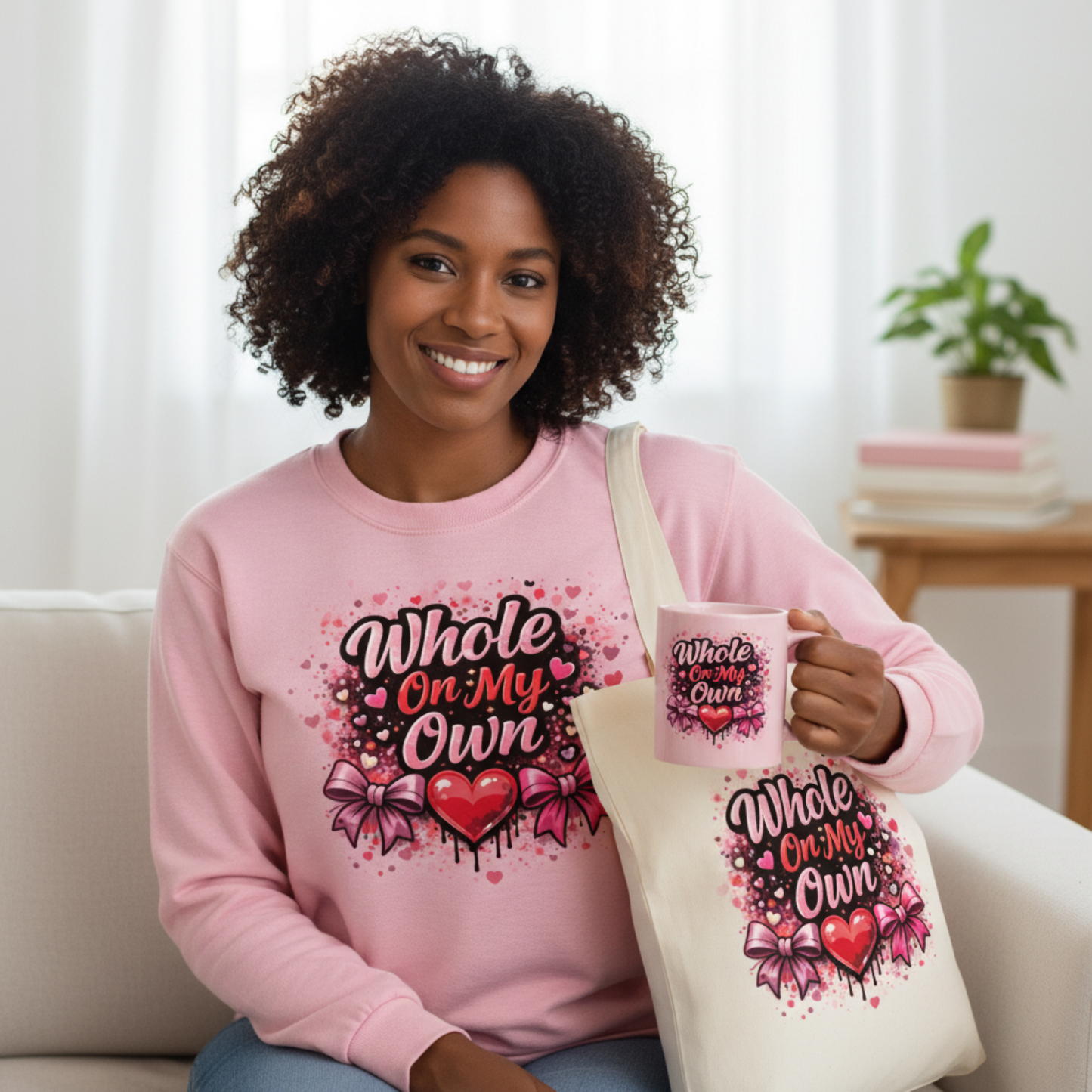 Whole On My Own Sweatshirt - Empowering Self-Love Apparel | Paper Petals and More