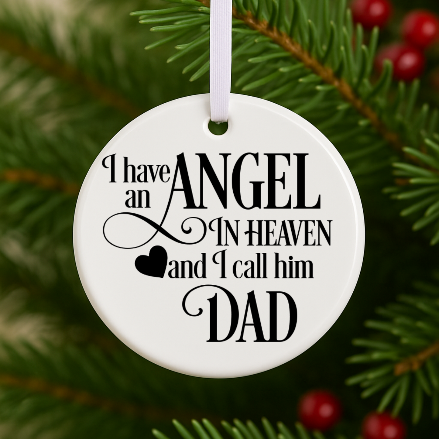 I Have an Angel in Heaven Personalized Memorial Ornament Keepsake Gift | Wife, Mom, Dad, Sister, Auntie