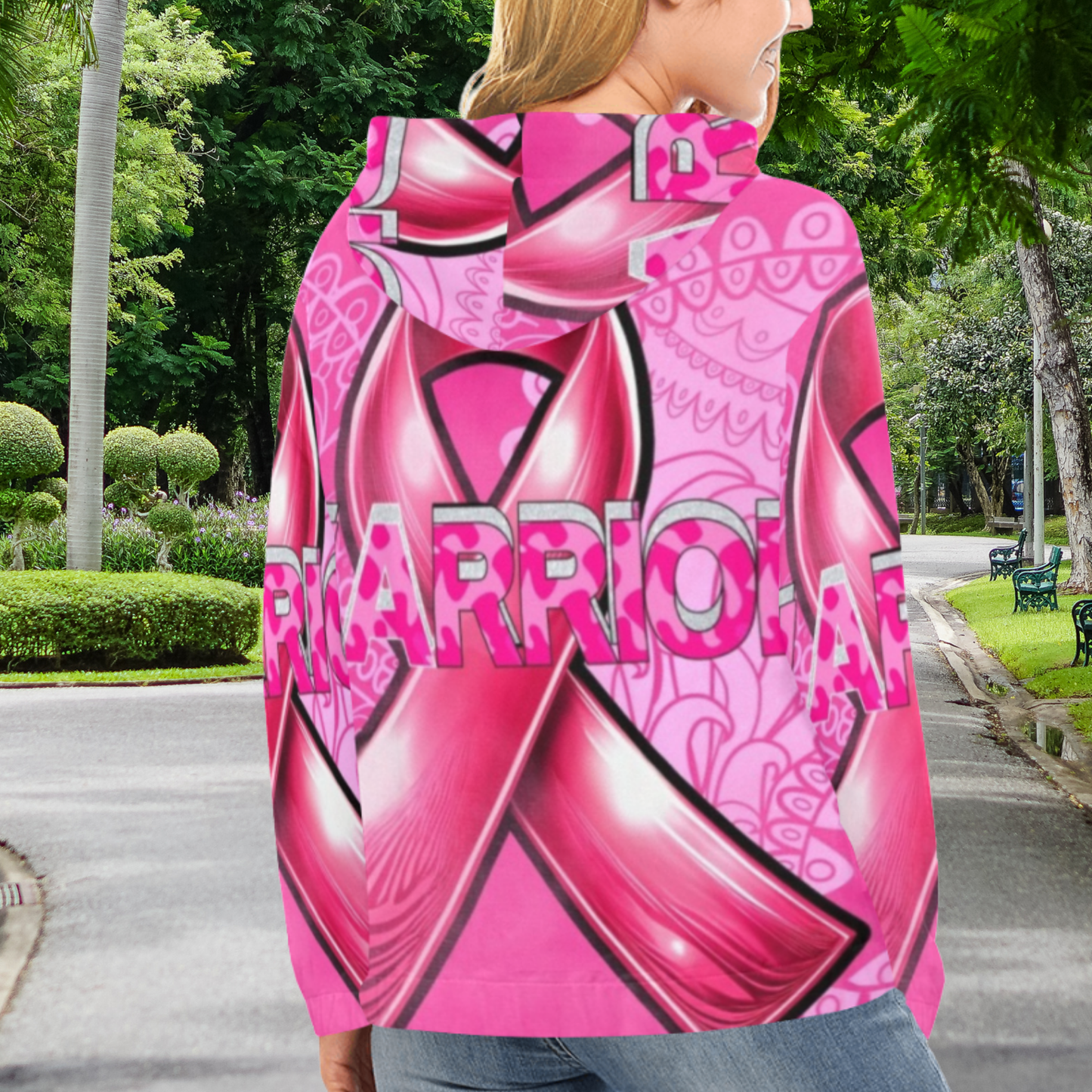 Breast Cancer Awareness Hoodie - Pink Paisley Warrior Hoodie