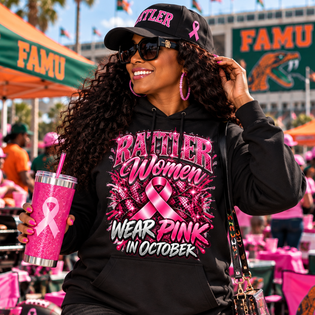 Rattler Women Wear Pink Breast Cancer Awareness Apparel