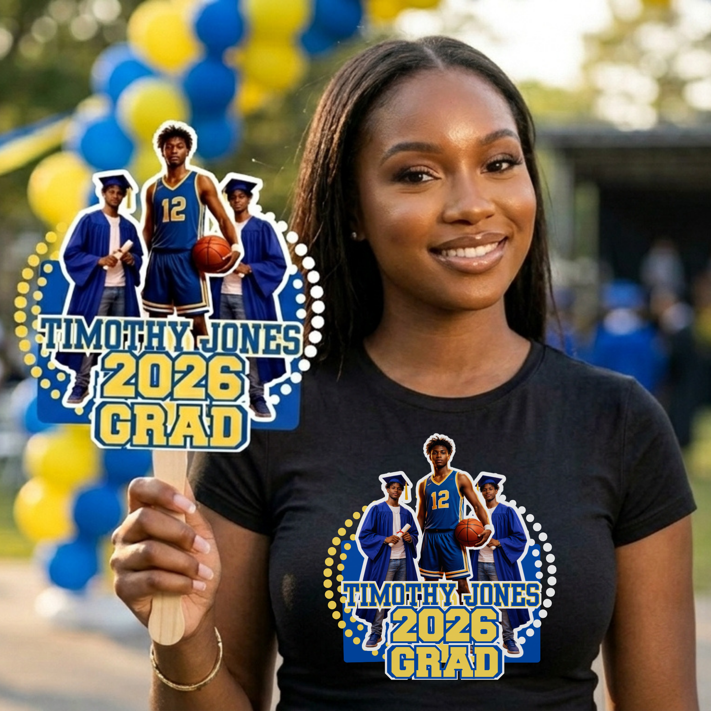 Personalized Graduation Fans 6-Pack | Custom Party Favors