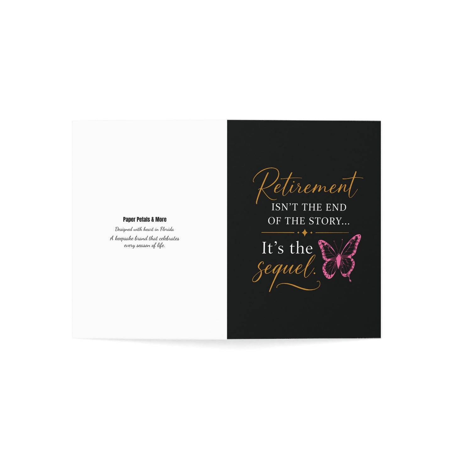 Retirement Is The Sequel Greeting Cards (1, 10, 30, and 50pcs)