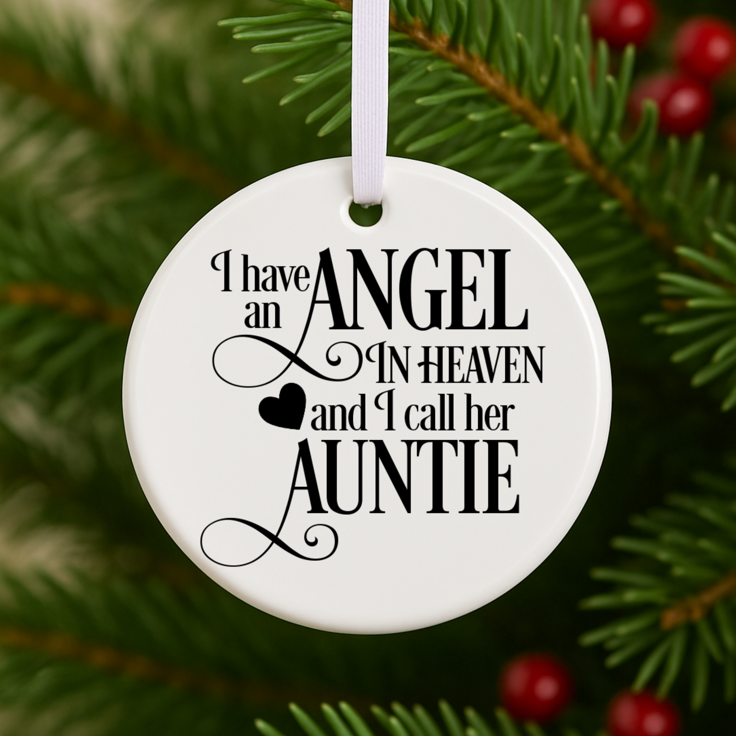 I Have an Angel in Heaven Personalized Memorial Ornament Keepsake Gift | Wife, Mom, Dad, Sister, Auntie