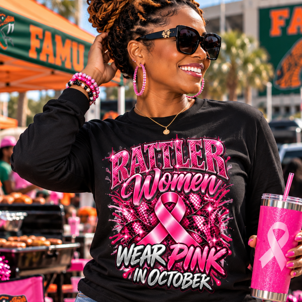 Rattler Women Wear Pink Breast Cancer Awareness Apparel