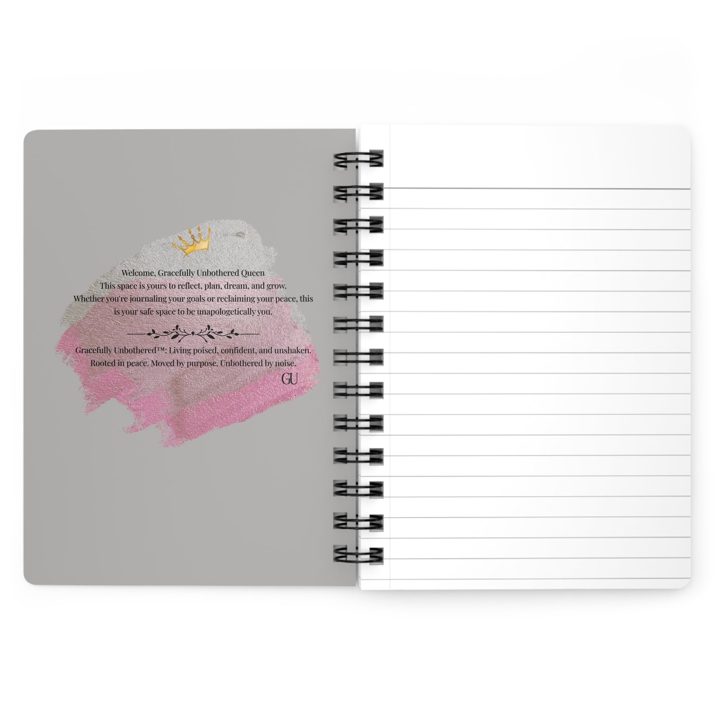Gracefully Unbothered Chic Inspirational Journal | Self-Care Diary, Daily Planner | Creative Note-taking