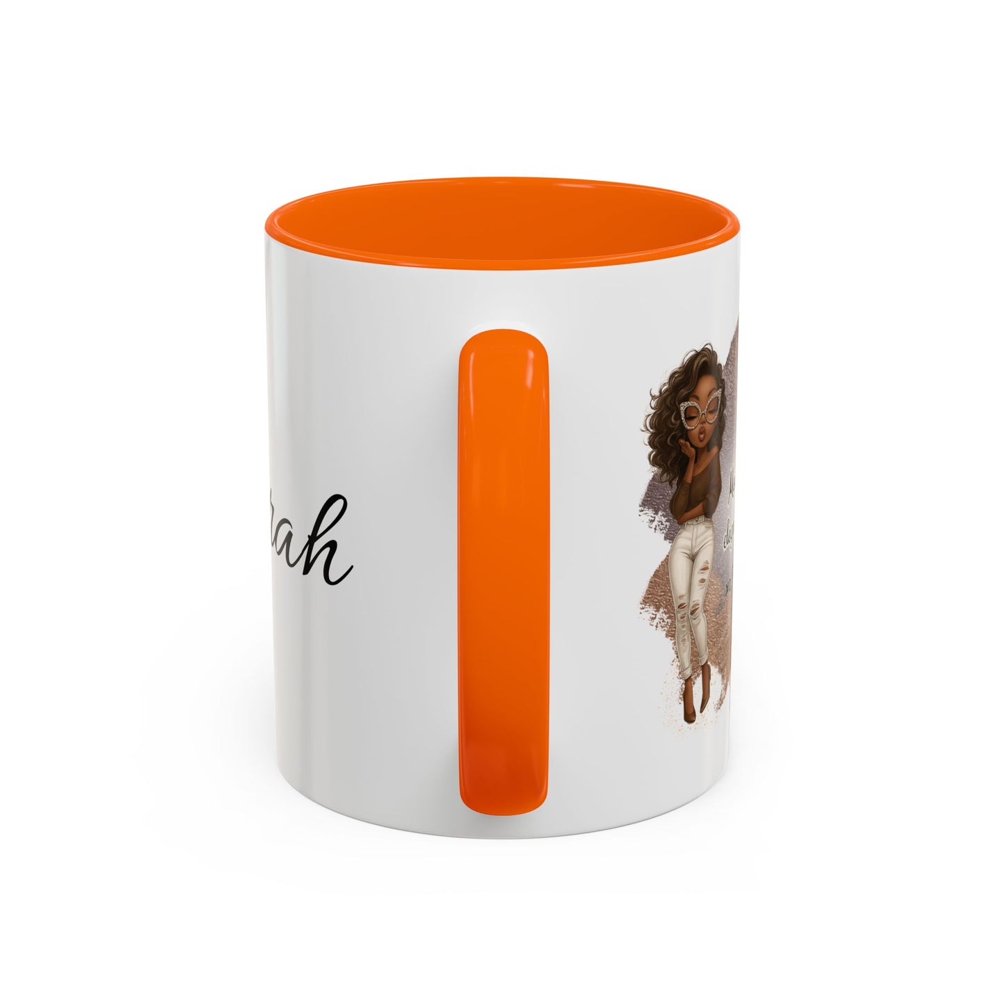 Gracefully Unbothered™ “Zero Drama” Accent Coffee Mug  11oz & 15oz (Mocha Queen Edition)
