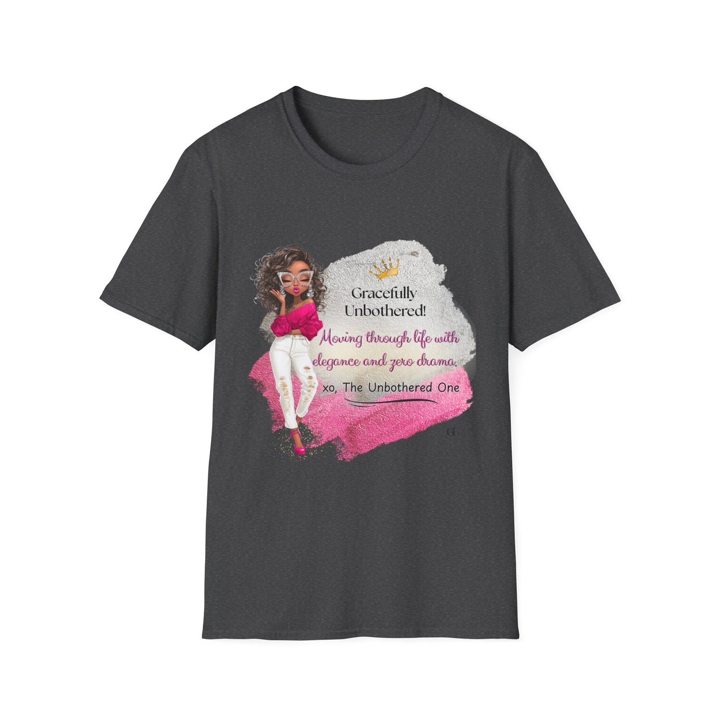 Gracefully Unbothered™ Fuchsia Queen T-Shirt – Chic Women’s Empowerment Tee