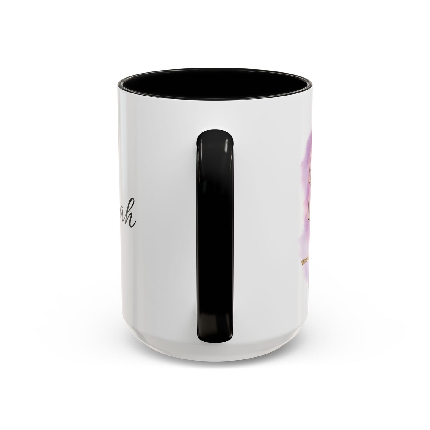 Gracefully Unbothered™ Pink Accent Mug – “Zero Drama” Chic Coffee Cup (11oz & 15oz)
