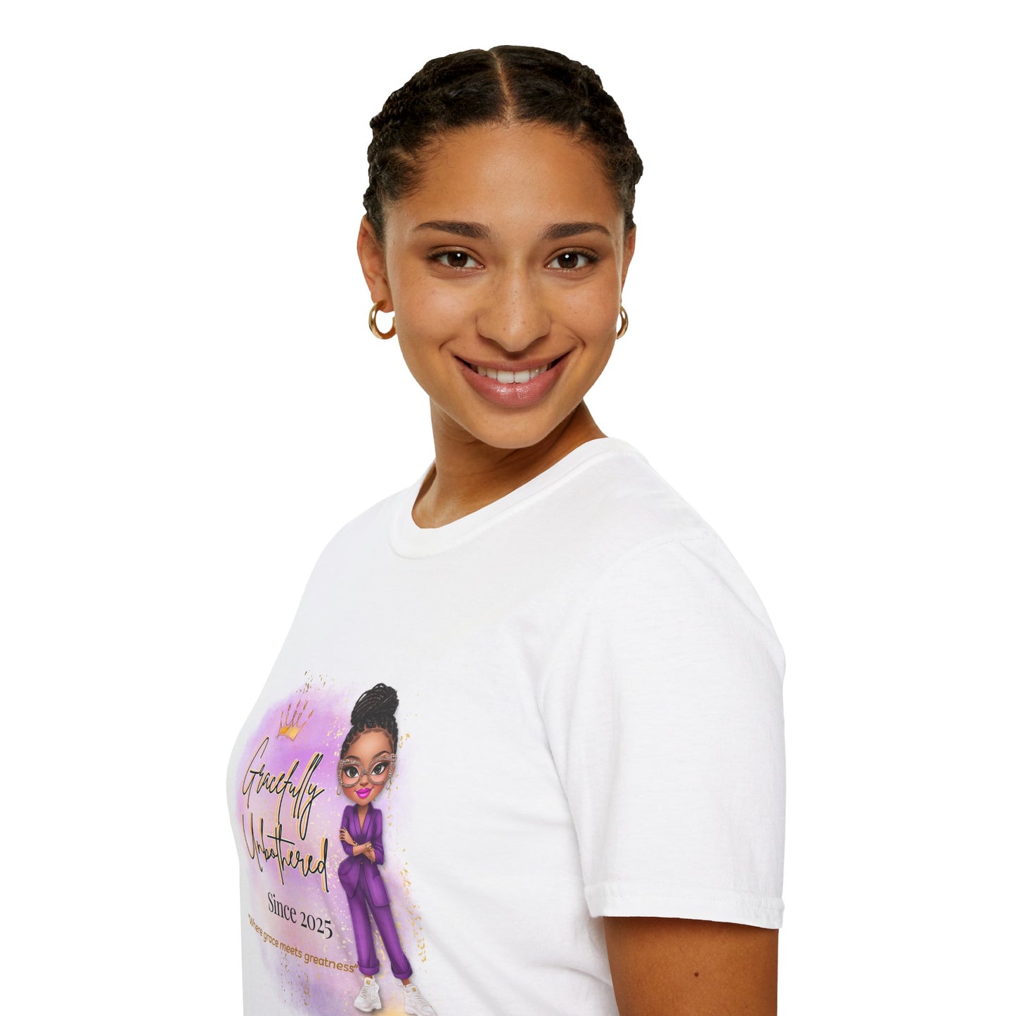 Gracefully Unbothered T-Shirt, Women's Empowerment Relaxed-Fit Graphic T-Shirt