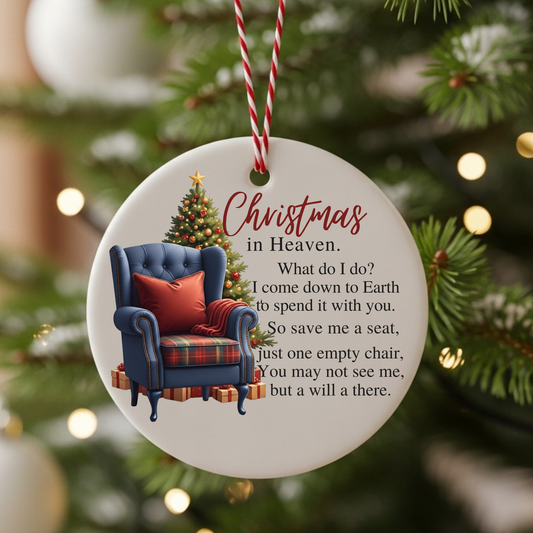 Christmas in Heaven Memorial Ornament Personalized Remembrance Keepsake Gift