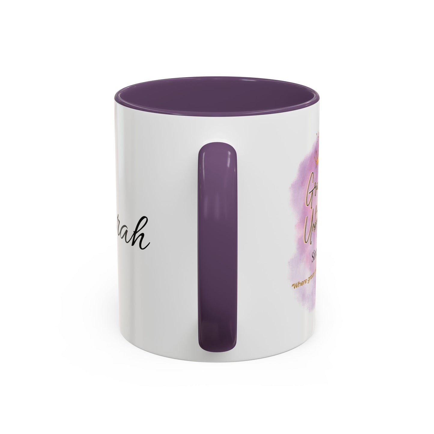 Gracefully Unbothered™ Pink Accent Mug – “Zero Drama” Chic Coffee Cup (11oz & 15oz)