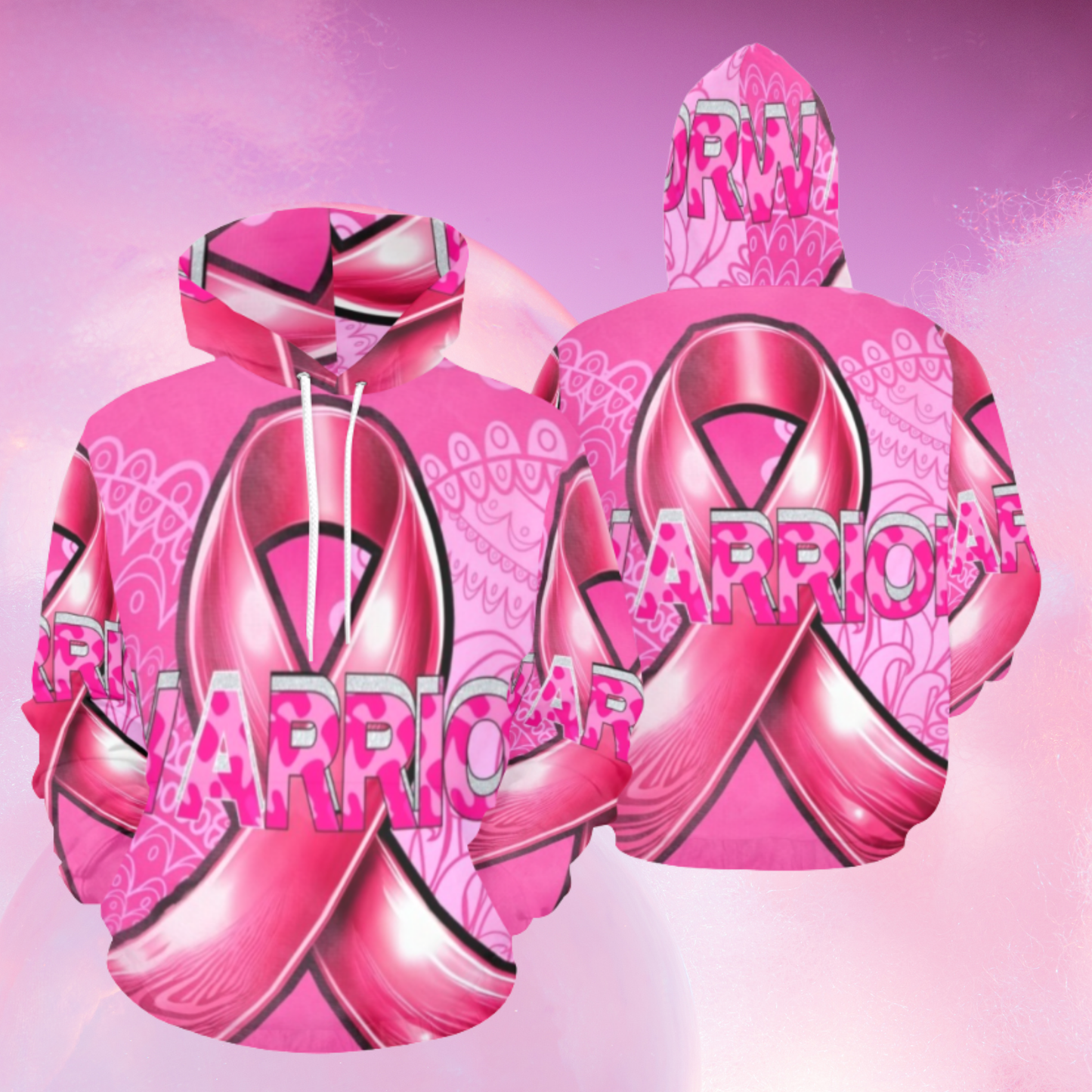 Breast Cancer Awareness Hoodie - Pink Paisley Warrior Hoodie