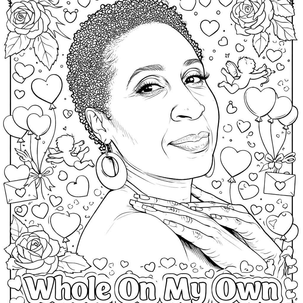 Custom Valentine Coloring Page – Made From Your Photo | Self-Love Keepsake